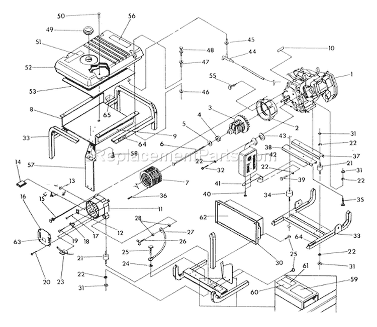 Page D Diagram and Parts List for 0567-1  Briggs and Stratton Generator